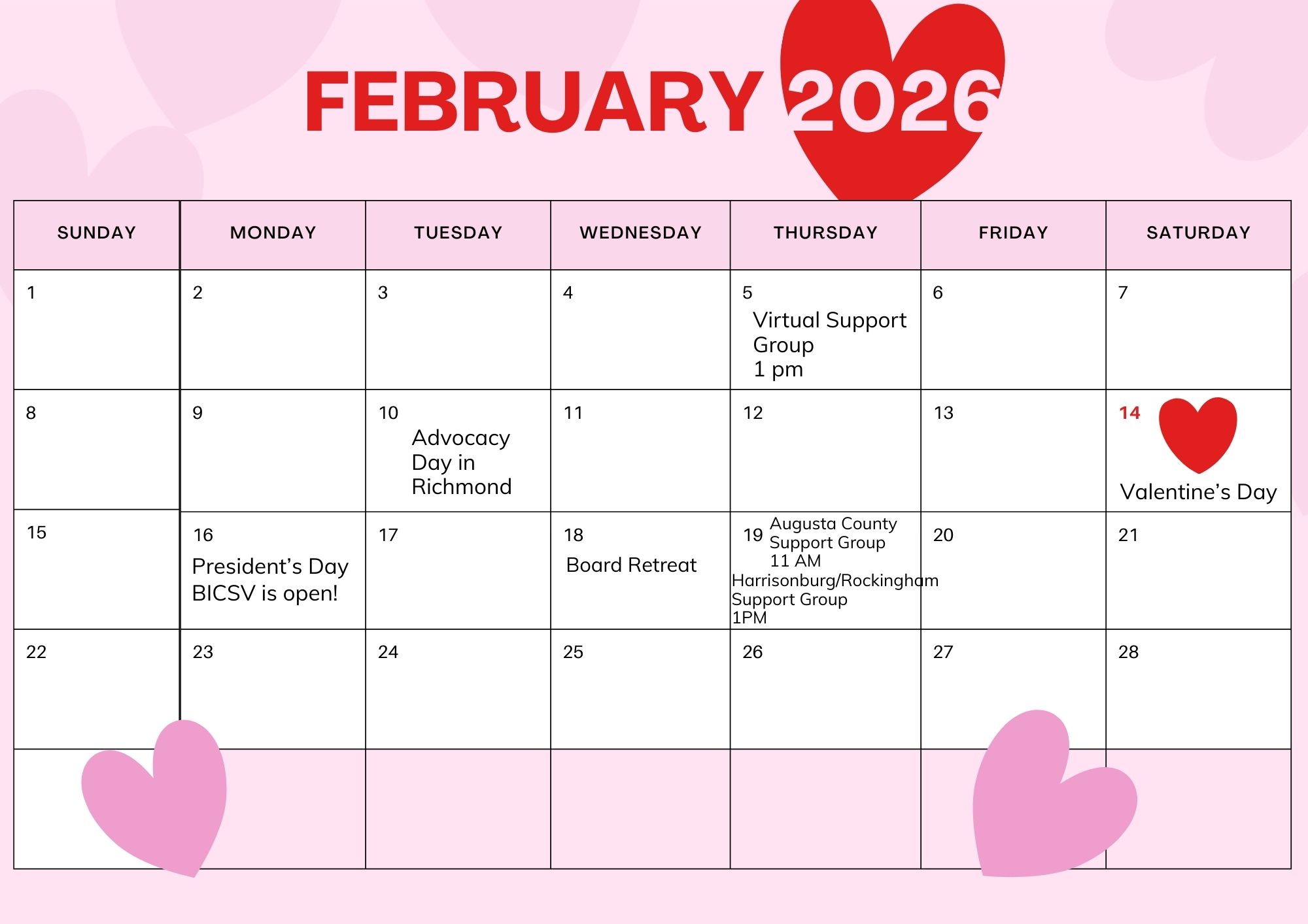 December event calendar