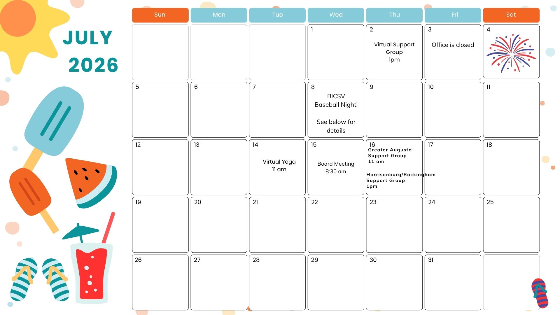December event calendar
