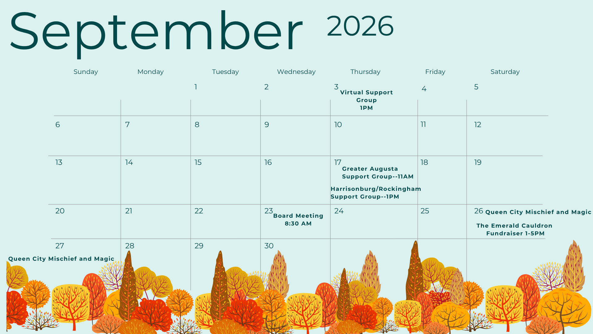 August event calendar